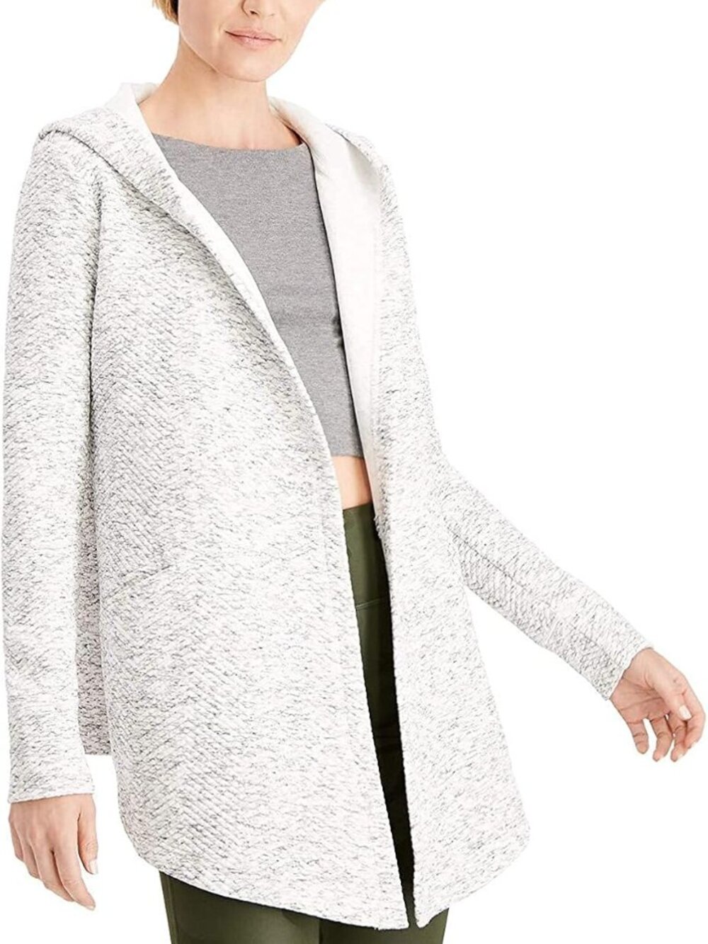 Ideology Womens Activewear Quilted Hooded Wrap